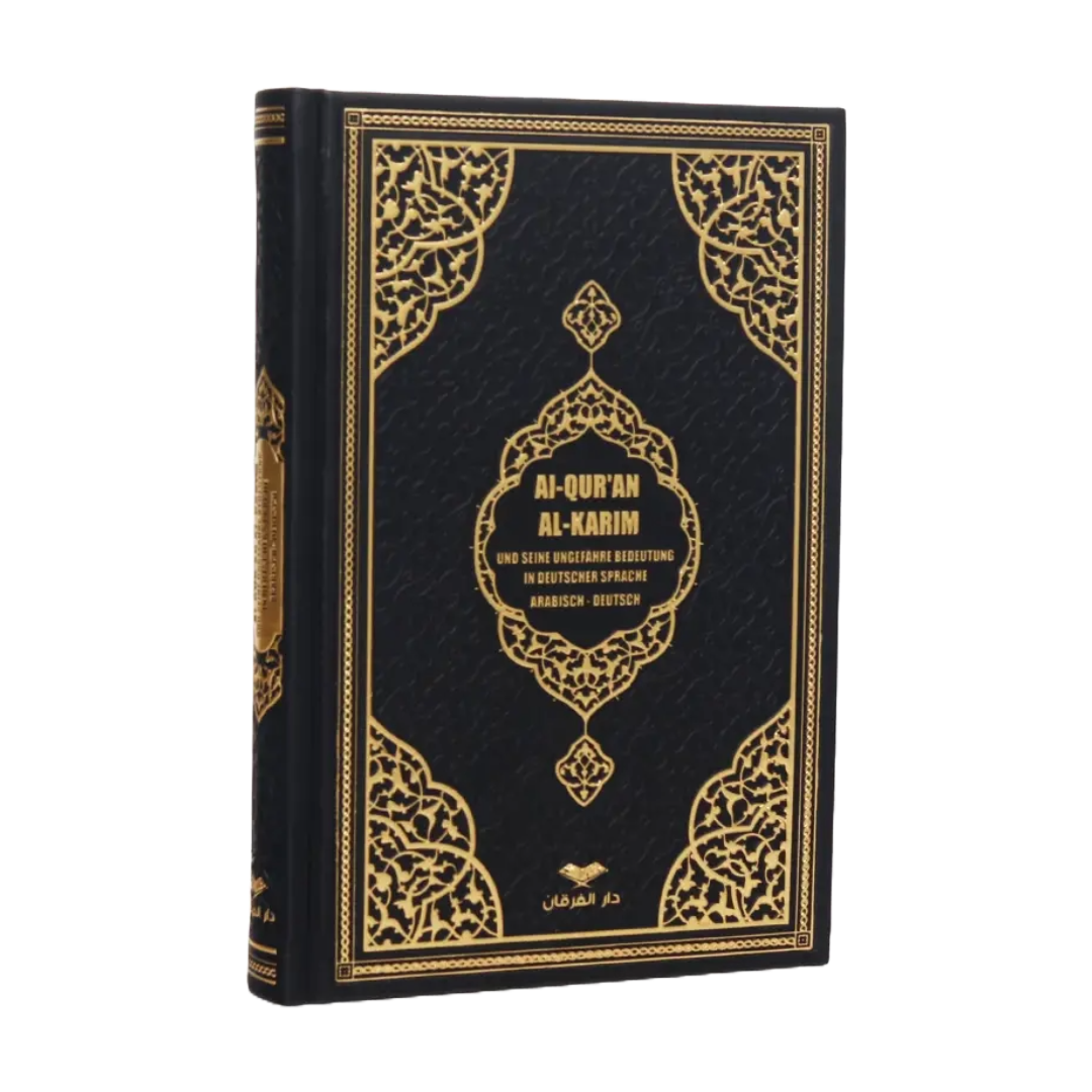 AL Quran Karim Deutsch/ Arabisch Ledercover schwarz