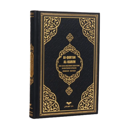 AL Quran Karim Deutsch/ Arabisch Ledercover schwarz 