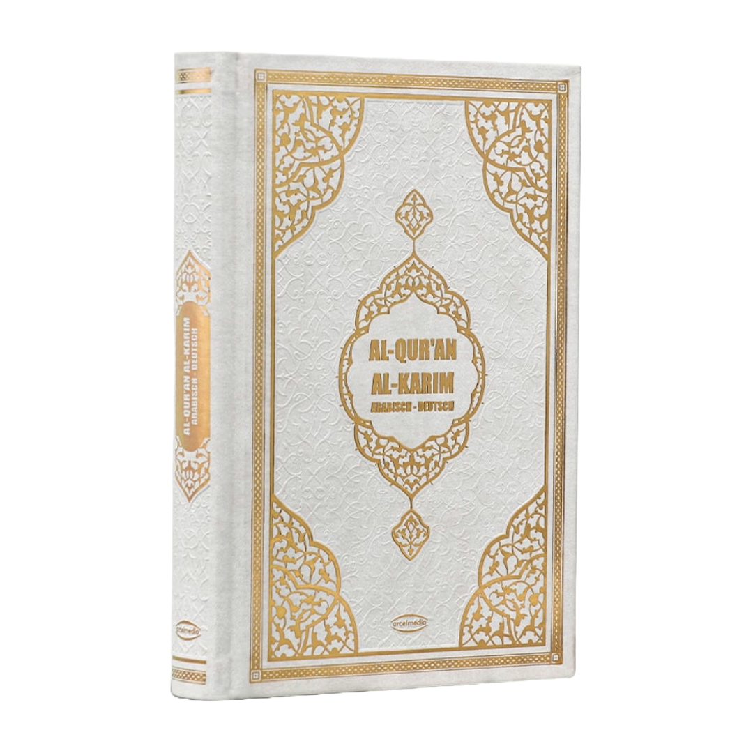 AL Quran Karim Deutsch/ Arabisch Ledercover weiß