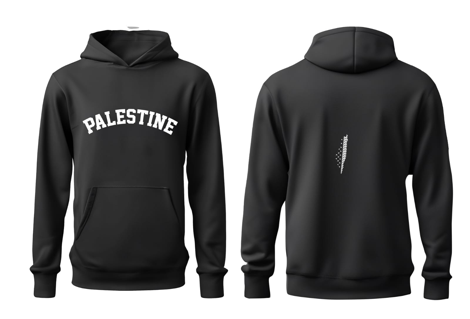 Palästina Hoodie Schwarz Asr Sore 